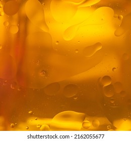 Abstract Yellow Water Bubbles Background