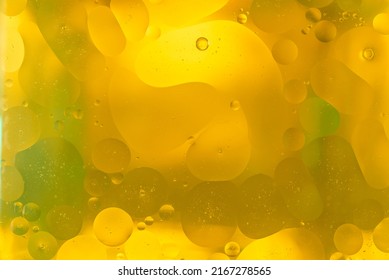 Abstract Yellow Water Bubbles Background