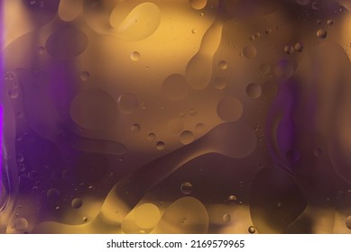 Abstract Yellow Water Bubbles Background