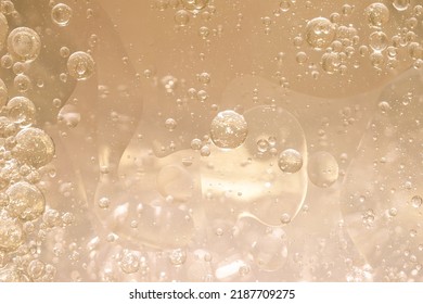 Abstract Yellow Water Bubbles Background