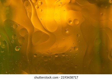 Abstract Yellow Water Bubbles Background