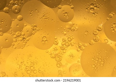 Abstract Yellow Water Bubbles Background