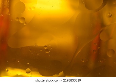 Abstract Yellow Water Bubbles Background