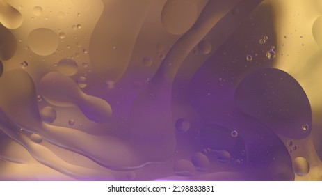 Abstract Yellow Water Bubbles Background