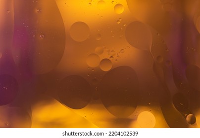 Abstract Yellow Water Bubbles Background