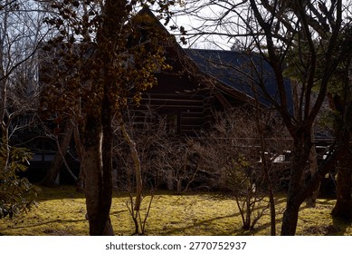  An abstract yet concrete composition capturing traditional wooden construction techniques through a modern lens. The form, stripped of unnecessary decoration, brings profound calm and peace to the viewer's heart.                              
