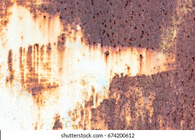 Abstract zinc texture with rust background.  
Wall old metal material with rust texture. 
steel plate rust texture.
iron be rusty.
top view.
