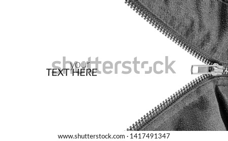 Abstract zipper with the copy space