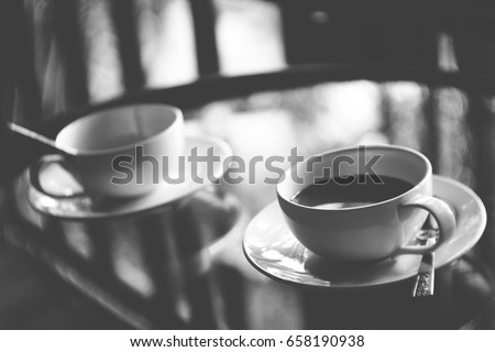 Similar – Image, Stock Photo Two espresso cups under a portafilter of an espresso machine