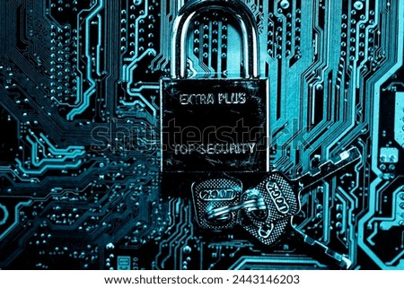 Abstract,close up of Lock on Mainboard Electronic computer background.
(best internet top security)