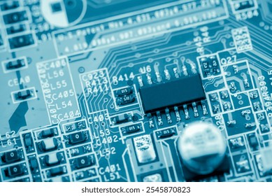 Abstract,close up of Mainboard Electronic background.
(logic board,cpu motherboard,circuit,system board,mobo)