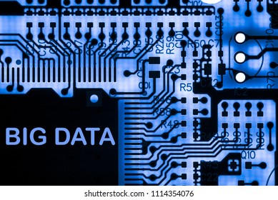 Abstract,close up of Mainboard Electronic computer background.
(Big data)