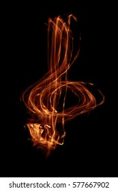 Abstraction of fire violin key