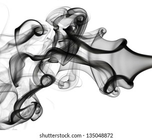 Abstraction: White Smoke Pattern Over White Backgroun D