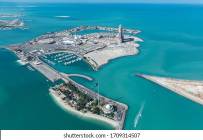 Abu Dhabi Aerial View In Day Time 