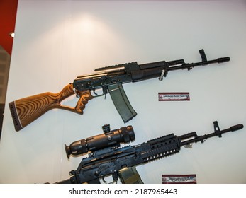 Abu Dhabi, UAE - Feb.23. 2011: Sport Carbine Radom=Sport Cal.223 Remington In IDEX 2011 Military Exibition