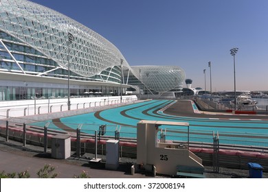 ABU DHABI, UAE - JANUARY 19, 2016: Yas Marina Circuit