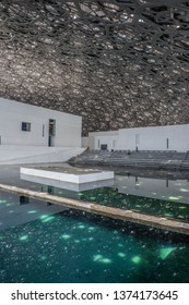 ABU DHABI, UAE - July 2, 2018: Inside The Louvre Abu Dhabi Museum 