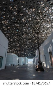 ABU DHABI, UAE - July 2, 2018: Inside The Louvre Abu Dhabi Museum 