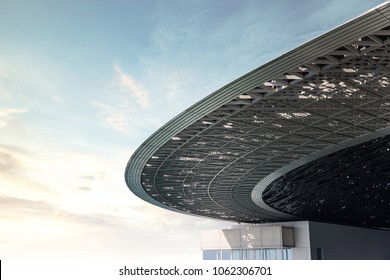 ABU DHABI, UNITED ARAB EMIRATES - MARCH 28, 2018: Interior Louvre Museum in Abu Dhabi, United Arab Emirates.