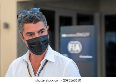 ABU DHABI, UNITED ARAB EMIRATES - December 11, 2021: Michael Masi at round 22 of the 2021 FIA Formula 1 championship taking place at the Yas Marina Circuit in Abu Dhabi United Arab Emirates