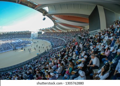 Abu Dhabi /United Arab Emirates-Feb-5-2019:Pope Francs's Visit To UAE Marks The First Time A Pope Has Been To This Country.The Catholic Community In UAE Took Part In The Pontifical High Mass By Him.