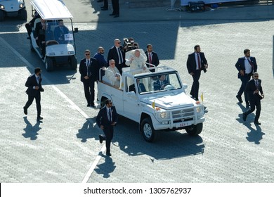 Abu Dhabi /United Arab Emirates-Feb-5-2019:Pope Francs's Visit To UAE Marks The First Time A Pope Has Been To This Country.The Catholic Community In UAE Took Part In The Pontifical High Mass By Him.