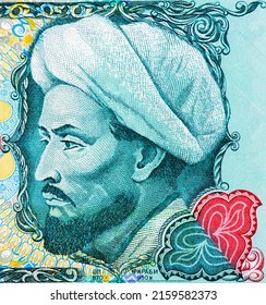 Abu Nasr Al-Farabi Known In The West As Alpharabius; Was A Renowned Early Islamic Philosopher And Jurist Who Wrote In The Fields Of Political Philosophy, Portrait Kazakhstan 1000 Tenge 2000 Banknotes.