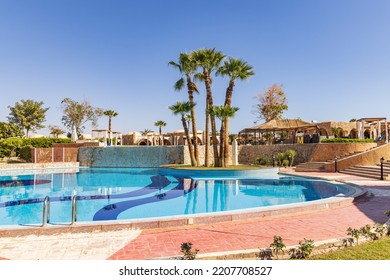 Abu Simbel, Aswan, Egypt. February 23, 2022. The Swimming Pool At A Hotel Conference Center In Abu Simbel.