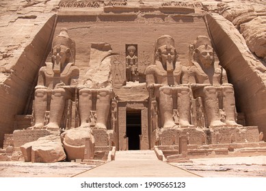 Abu Simbel Temple In Egypt While `Nile Cruise