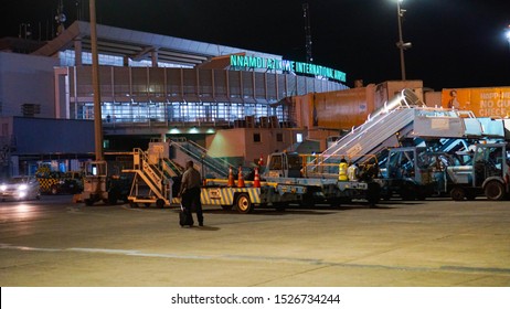 Abuja, FCT Nigeria- October 4, 2019: Cross Section Of Nnamdi Azikiwe International Airport Abuja At Night