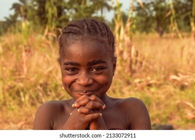 Abuja, Nigeria - January 5, 2022: Portrait of an African Child. Random Candid Moments with African Children.