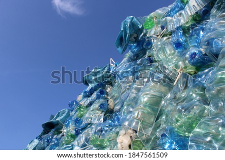 Abusive dump made from a mountain of plastic - rudeness