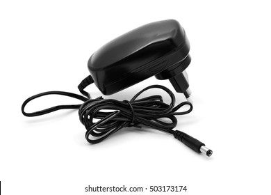 An AC Adapter On A White Background