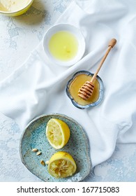 Acacia Honey, Lemon And Lemon Juice (from Above)