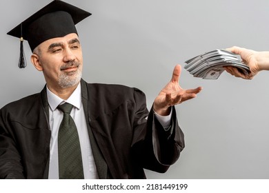 Academician Professor Cash Bill Dollars Prof Stock Photo 2181449199 ...