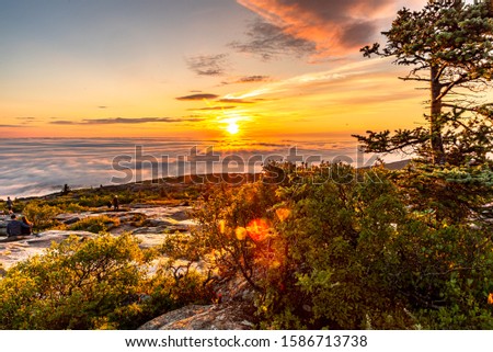 Acadia National Park and Cadillac Mountain in the state of Maine
