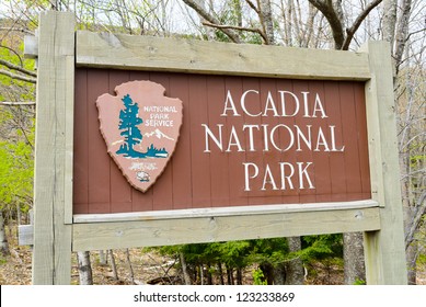 Acadia National Park Sign In Maine