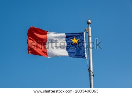 Acadian Flag in Lunenburg, Canada