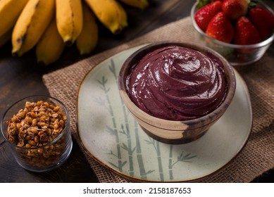 Acai Bowl With Strawberry And Banana.