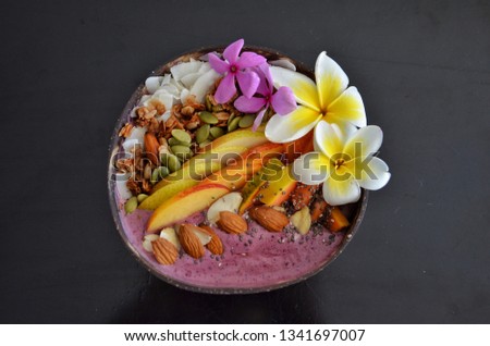 Acai fruit healthy bowl