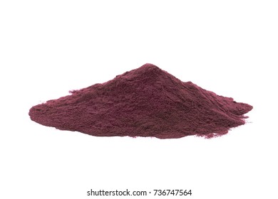 Acai Powder, Isolated On White