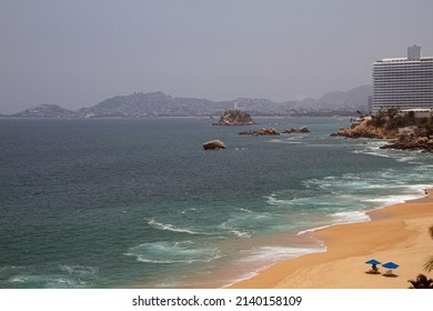 Acapulco Guerrero, Mexico. May 17, 2016. views of the coastal beach in Acapulco Guerrero, Mexico.