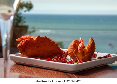 Acaraje Traditional Brazilian Street Food Of Bahia. 