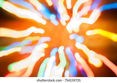 Acceleration of colorful bokeh blur light. abstract background.