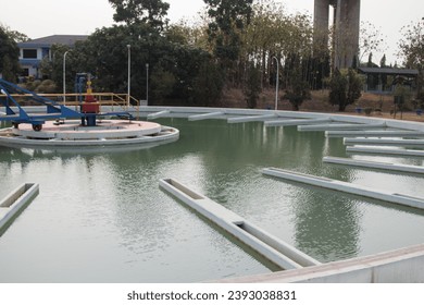 The accelerator clarifier helps to seperate contaminants and sludge from water at the water treatment plant.