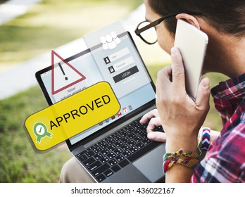 Access Allowed Entrust Password Secured Concept