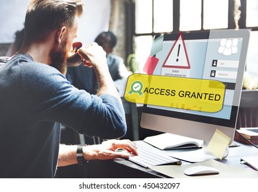 Access Allowed Entrust Password Secured Concept