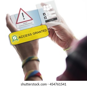 Access Allowed Entrust Password Secured Concept
