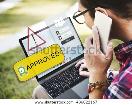 Access Allowed Entrust Password Secured Concept